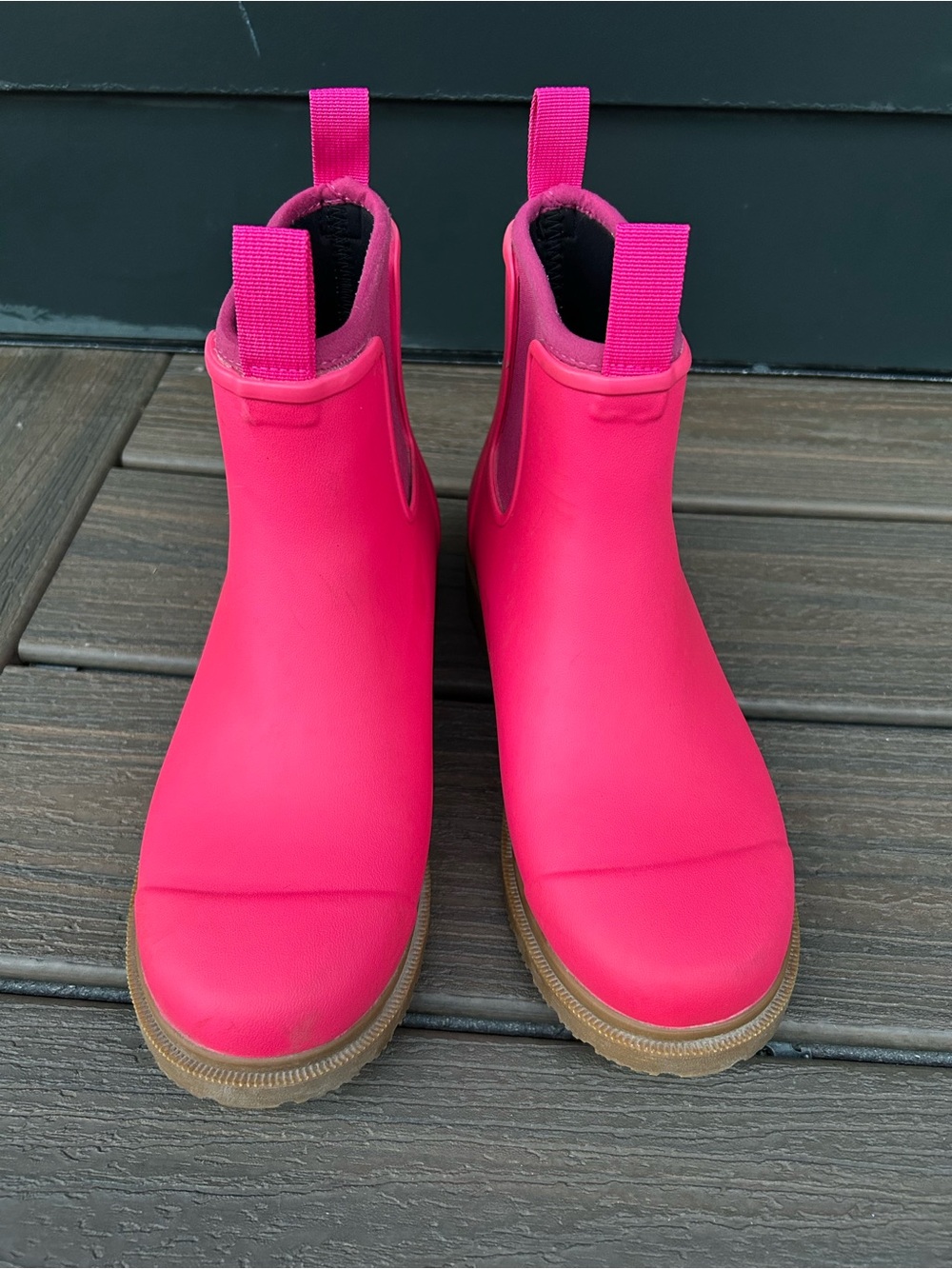 Merry People Bobbi Ankle Rain Boots Hot Pink Gum Sole EU 40 US Women’s 9 - Picture 2 of 16